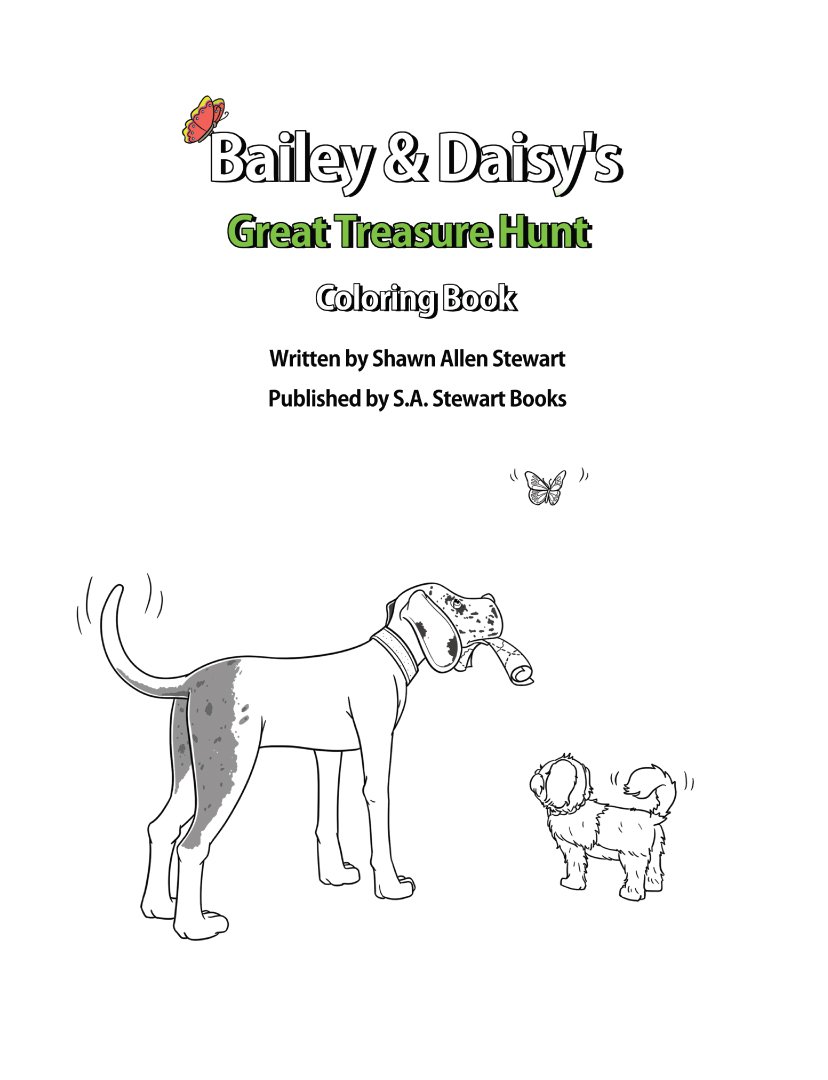 Bailey & Daisy’s Great Treasure Hunt Coloring Book (Paperback) - Image 2